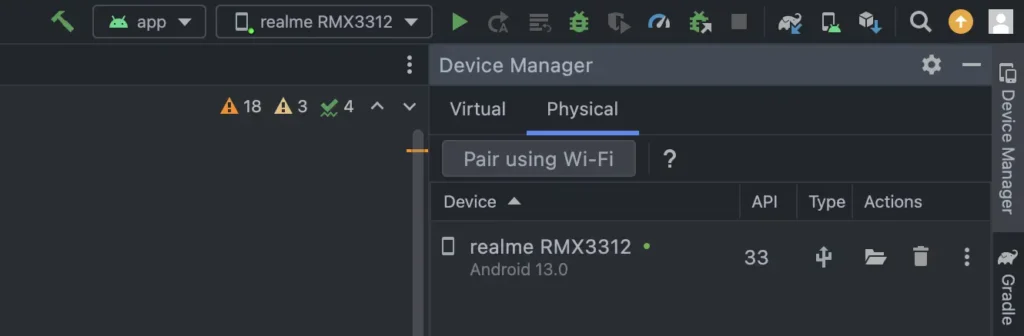 Android studio external device connection busyapi